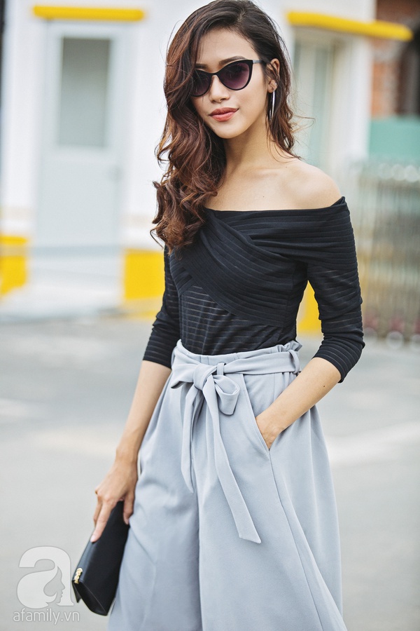 thời trang quần culottes 