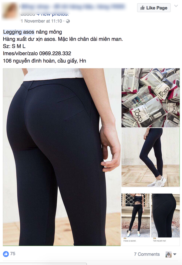 Quần legging nâng mông 