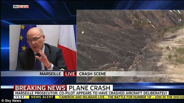 Máy bay rơi ở Pháp