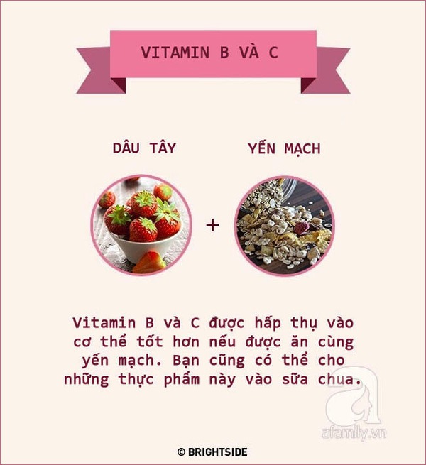 thực phẩm kết hợp cùng nhau