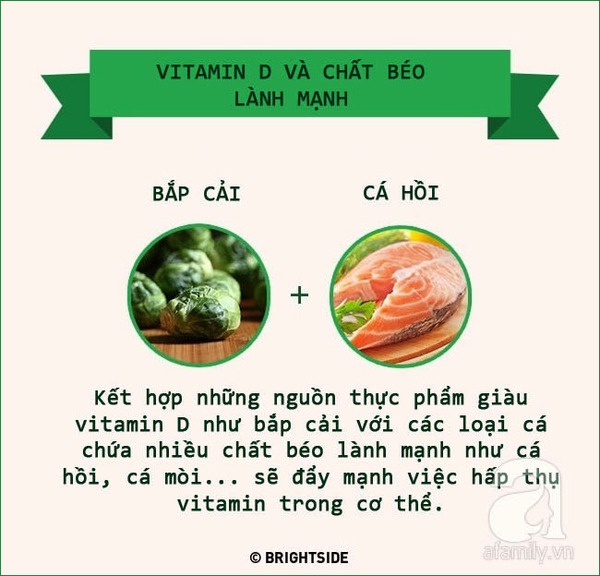 thực phẩm kết hợp cùng nhau