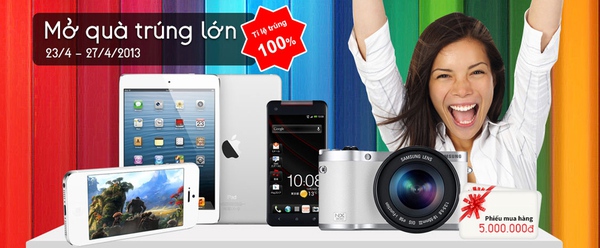 Cơ hội tr&uacute;ng iPhone5 với chương tr&igrave;nh 