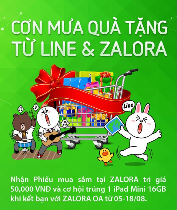 LINE và ZALORA mang tới "cơn mưa" quà tặng 1