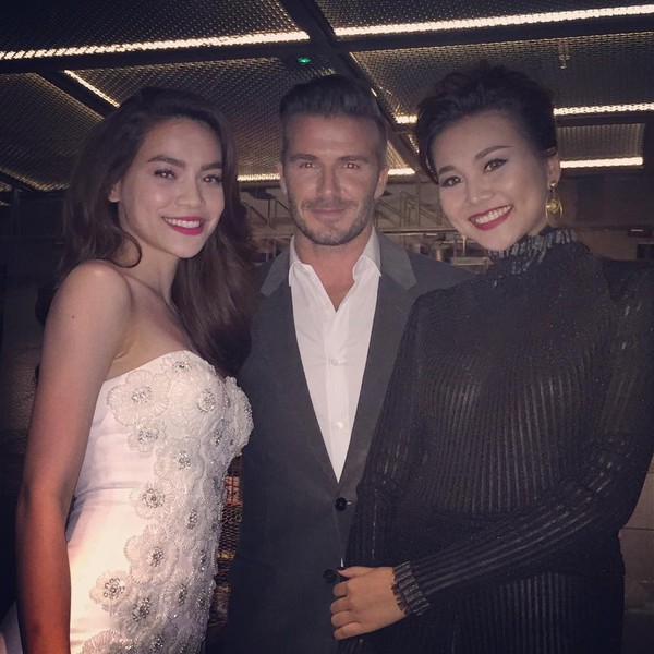 Thêm hình ảnh Beckham và Hà Hồ thân thiết trong tiệc tối tại TP.HCM 3