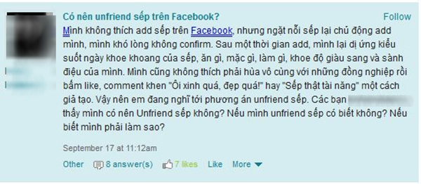 Khổ sở vì lỡ tay… kết bạn Facebook với sếp 3