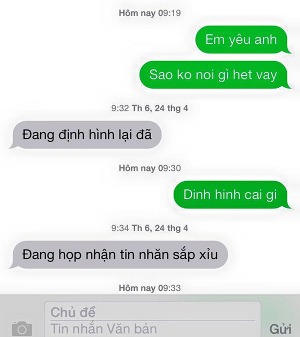 tin nhăn em yêu anh