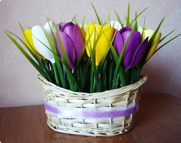 Giỏ hoa tulip khoe sắc cho mùa đông ấm áp 11