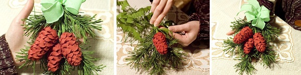 Trang tr&iacute; tường nh&agrave; dịp Noel bằng c&acirc;y th&ocirc;ng giấy  8