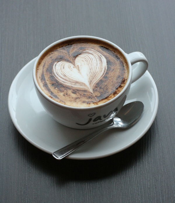 Create a heart shape for coffee cup easily 1