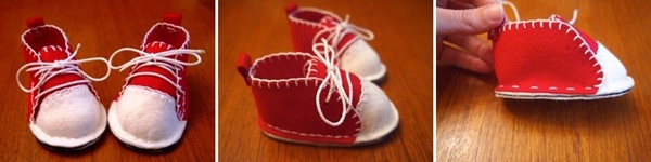 Rực rỡ ngày xuân với giày dạ đỏ mẹ làm tặng bé 10