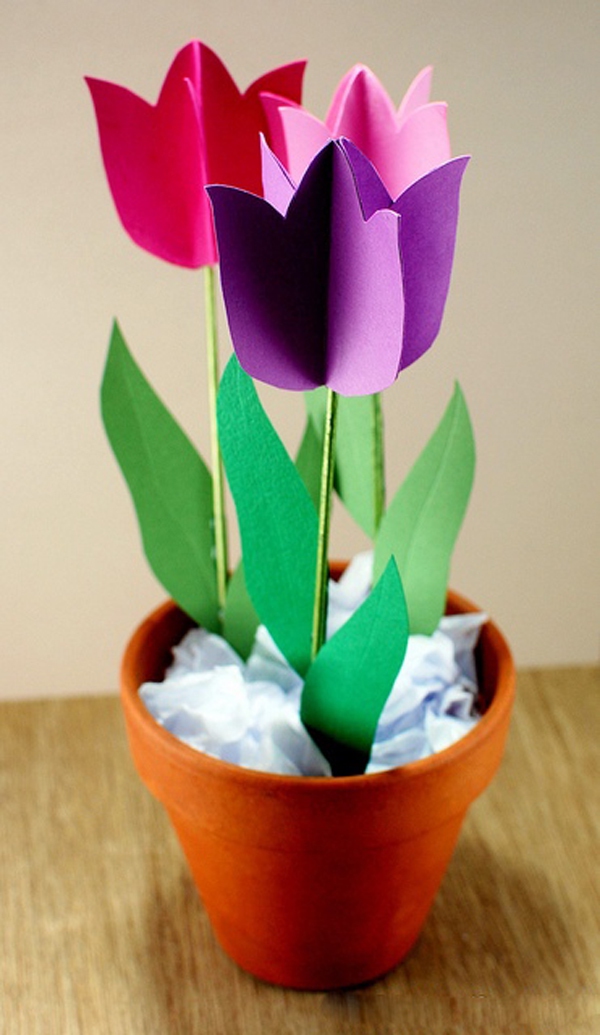 3 bước đơn giản làm hoa tulip giấy rực rỡ 10