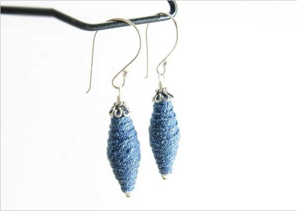 5 kiểu khuy&ecirc;n tai denim tự chế cực thời trang 5