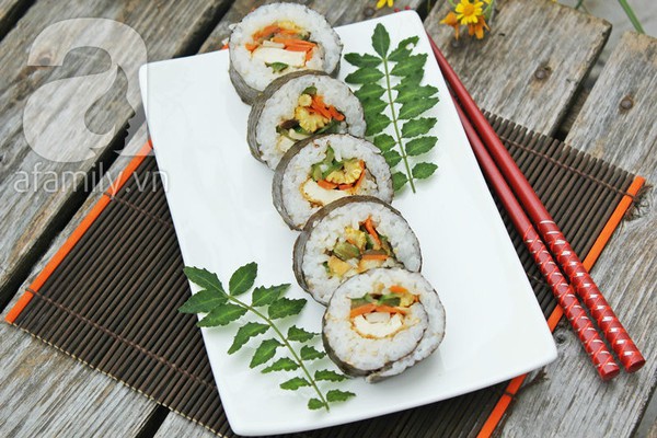 Sushi chay lạ miệng cho ngày đầu tháng 22