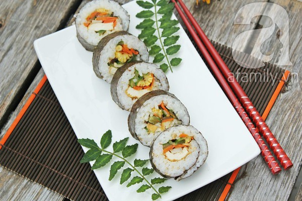 Sushi chay lạ miệng cho ngày đầu tháng 1