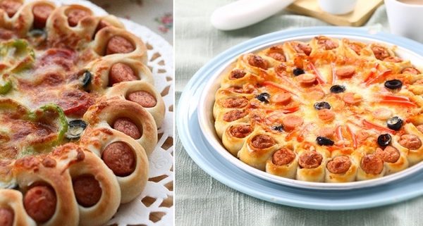 Cách làm pizza viền xúc xích ngon như nhà hàng 16