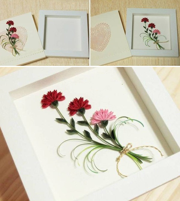 Tự chế hộp quà kiêm tranh hoa cẩm chướng tuyệt đẹp 18