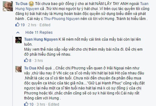 Tuấn Hưng nhắc khéo Tú Dưa