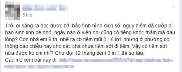 Nóng trên mạng: Hoang mang cực độ trước thông tin dịch sởi biến chứng 1