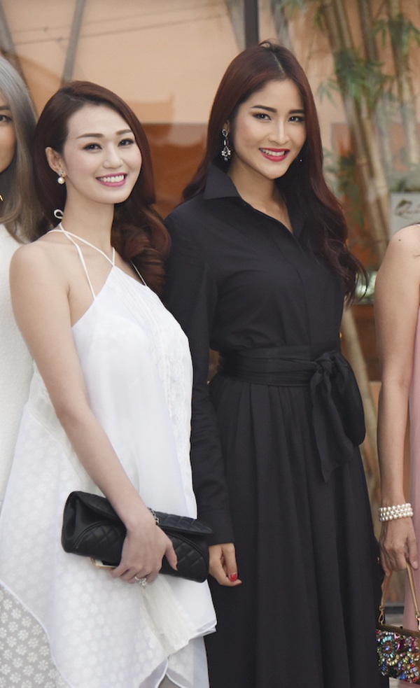 Khánh My cùng hoa hậu Hoàn vũ Thái Lan Farung Yuthithum