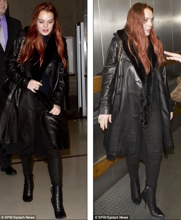 Mặt Lindsay Lohan sưng h&uacute;p v&igrave; lo lắng 3