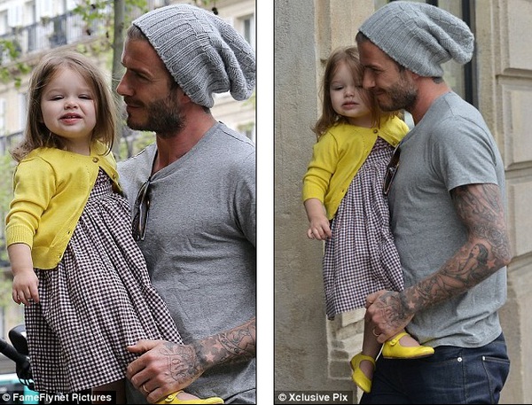 David Beckham liên tục hôn âu yếm con gái bé bỏng 4