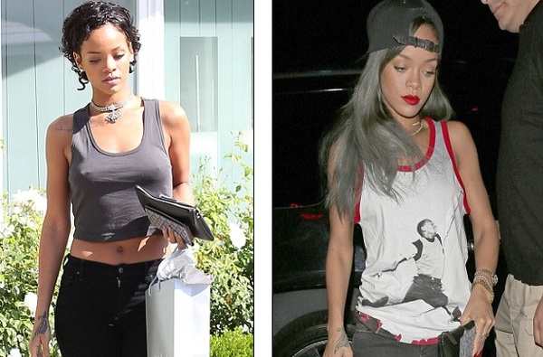 Rihanna khoe dây chuyền kim cương và tóc mới 1