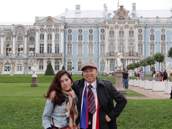 Hải Anh cùng vợ kỷ niệm tình yêu lãng mạn trên đất Nga 4