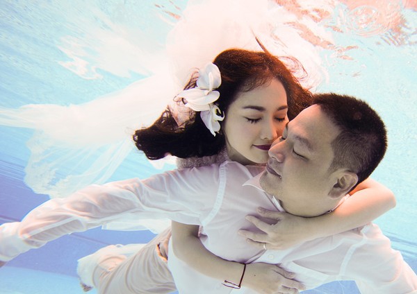Ảnh cưới dưới nước độc đáo của diễn viên Kim Hiền 4