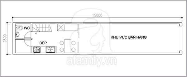 Thiết kế hợp lý, thông thoáng cho nhà 42 mét vuông dài và hẹp 1