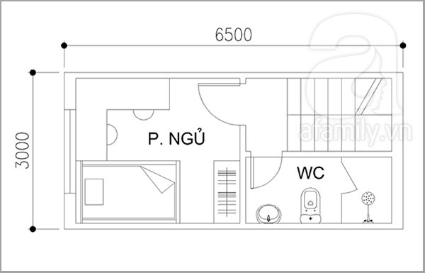 Tư vấn thiết kế nhà nhỏ 19 mét vuông cho 5 người 3