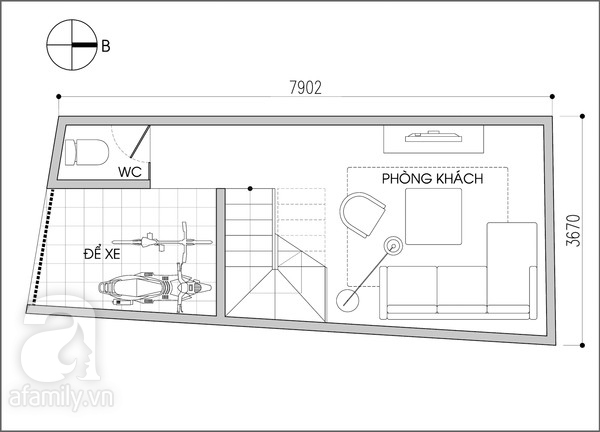 Tư vấn thiết kế nh&agrave; 28 m&eacute;t vu&ocirc;ng tho&aacute;ng đ&atilde;ng, tr&agrave;n ngập &aacute;nh s&aacute;ng 1