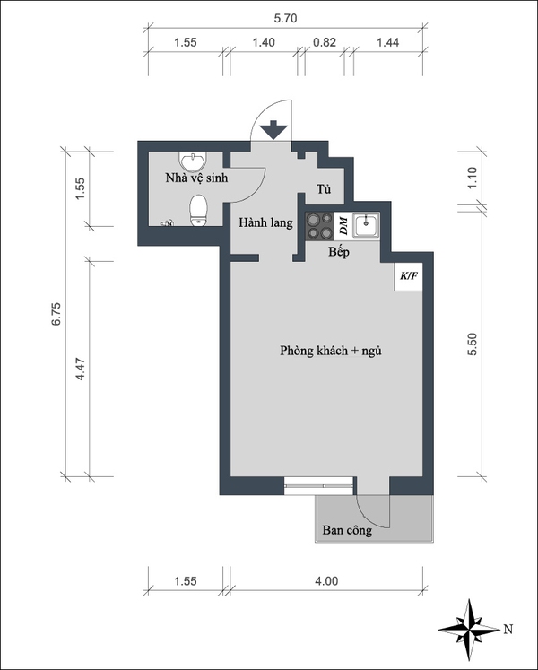 Mê mẩn căn hộ 26m² được bài trí quyến rũ của một cô gái trẻ 1