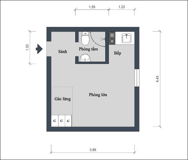 Đẹp như căn hộ 17m² của chàng trai độc thân mê sách 1