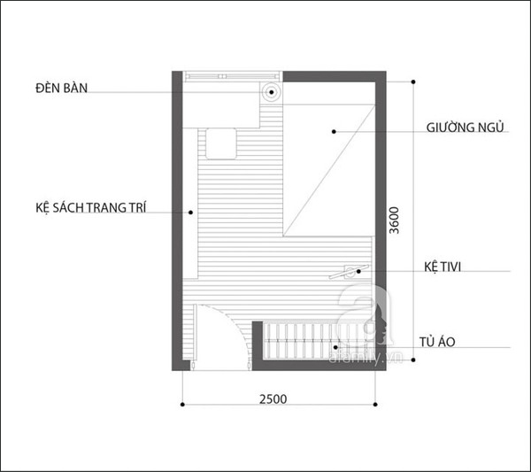 Tư vấn bố trí nội thất phòng ngủ 9m² cho thiếu nữ