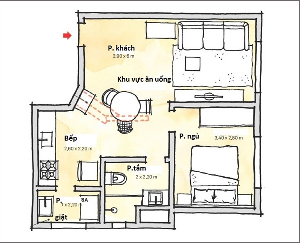 Căn hộ 36m² đáng mơ ước cho người độc thân 1