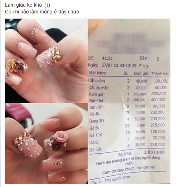 Giá cả Làm móng tay giả bao nhiêu tiền ở các salon tại Hà Nội