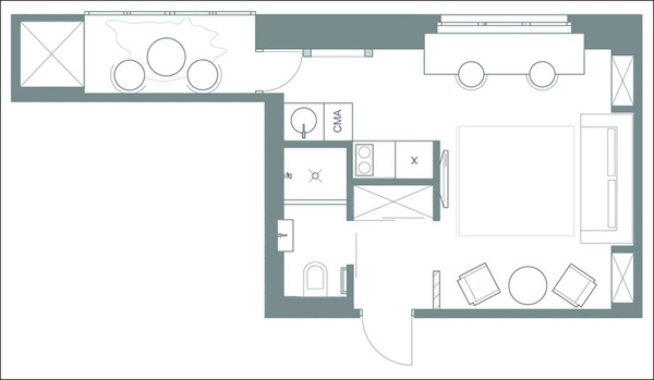 Căn hộ 22m² đơn giản nhưng đáng mơ ước cho người độc thân 1