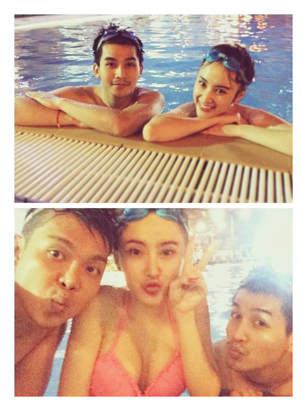 Angela Phương Trinh gây chú ý với bikini hồng tại hồ bơi 3