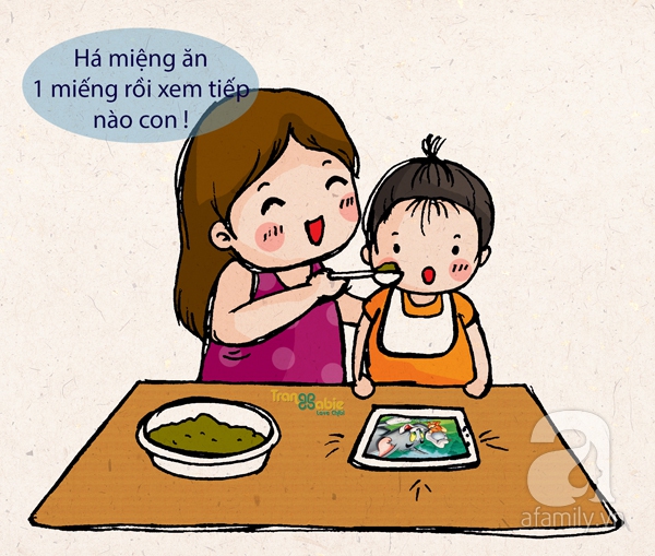 Bố mẹ Việt cho con ăn