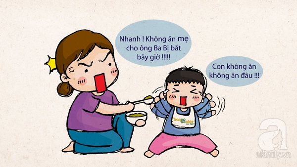 Bố mẹ Việt cho con ăn