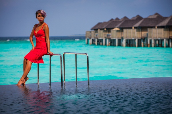 Thảo Trang khoe ảnh đi thiên đường du lịch Maldives 2