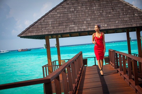 Thảo Trang khoe ảnh đi thiên đường du lịch Maldives 3
