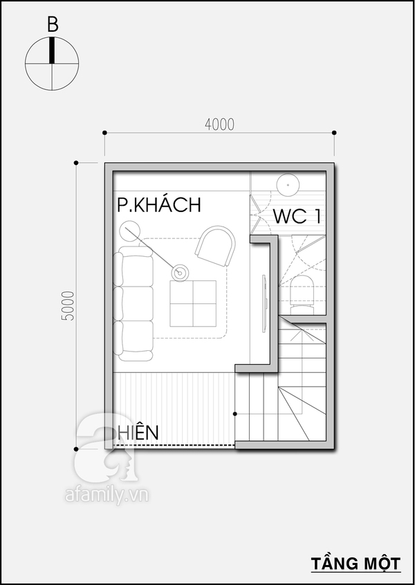 Tư vấn thiết kế nhà 20m² tiện nghi cho gia đình 5 người 1