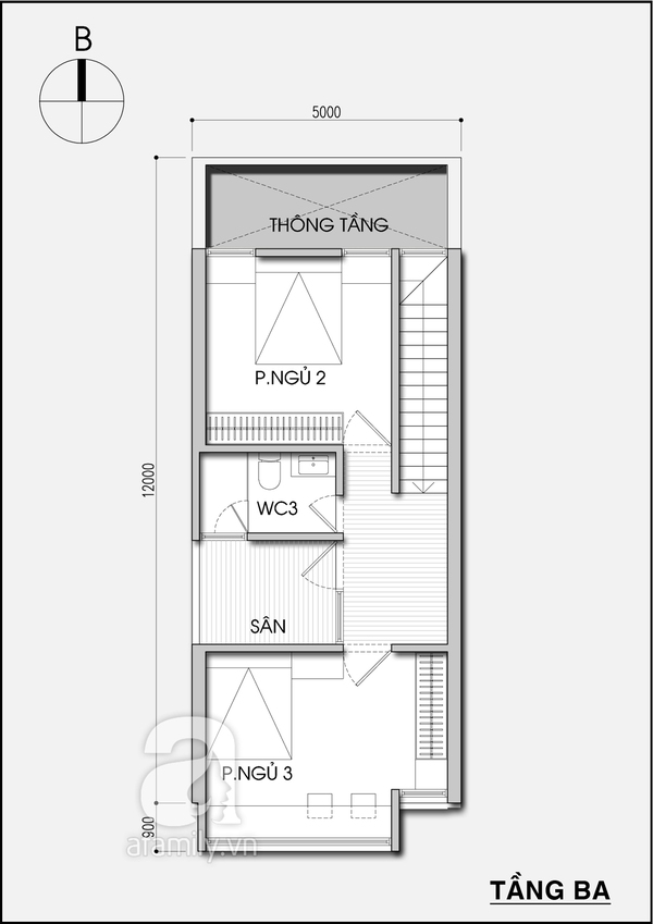 Tư vấn thiết kế nhà ống một mặt tiền hiện đại và đủ sáng 3