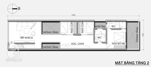 Tư vấn thiết kế nhà ống tiết kiệm chi phí cho gia đình 6 người 2