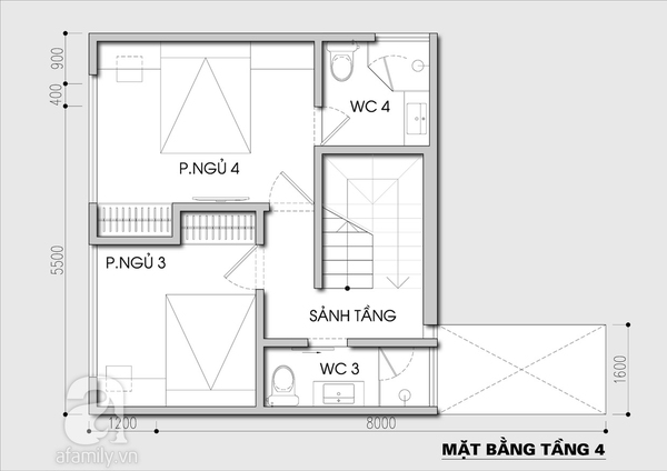 Tư vấn xây nhà tầng trên mảnh đất méo và đuôi chuột 5