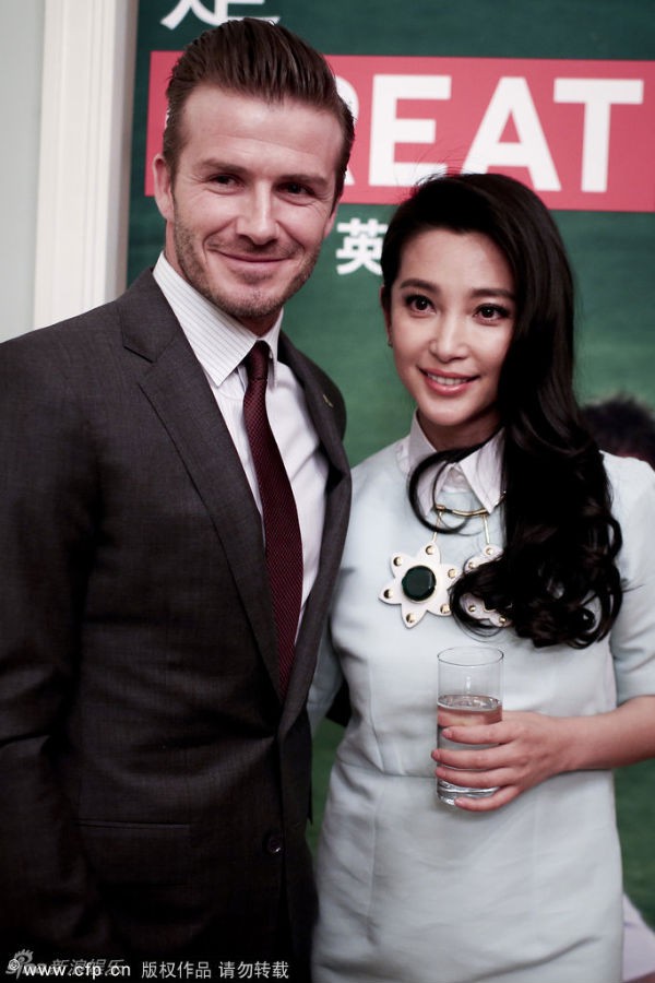 Lý Băng Băng lúng túng trước ánh mắt của Beckham 1