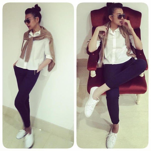 H&agrave; Hồ, Trương Ngọc &Aacute;nh mỗi người một vẻ với street style 