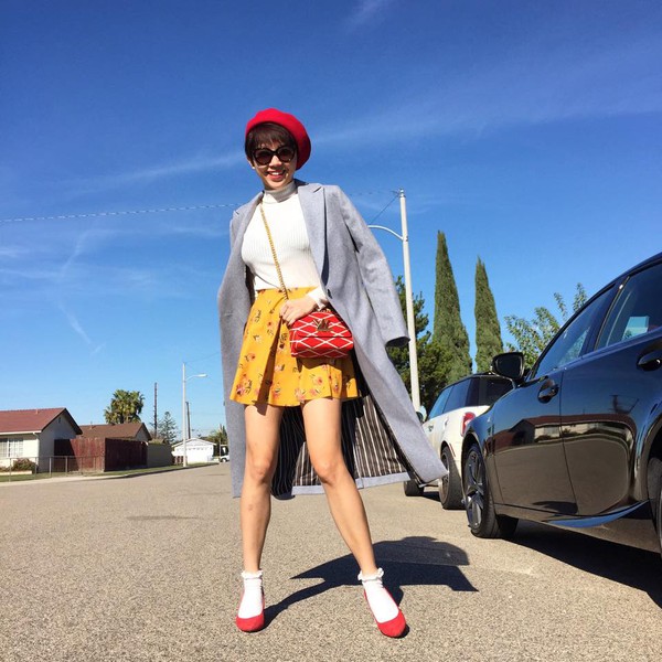 Sao Việt đa phong c&aacute;ch với đồ kẻ trong street style tuần qua 13
