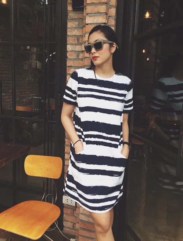 street style sau sinh của H&agrave; Tăng 
